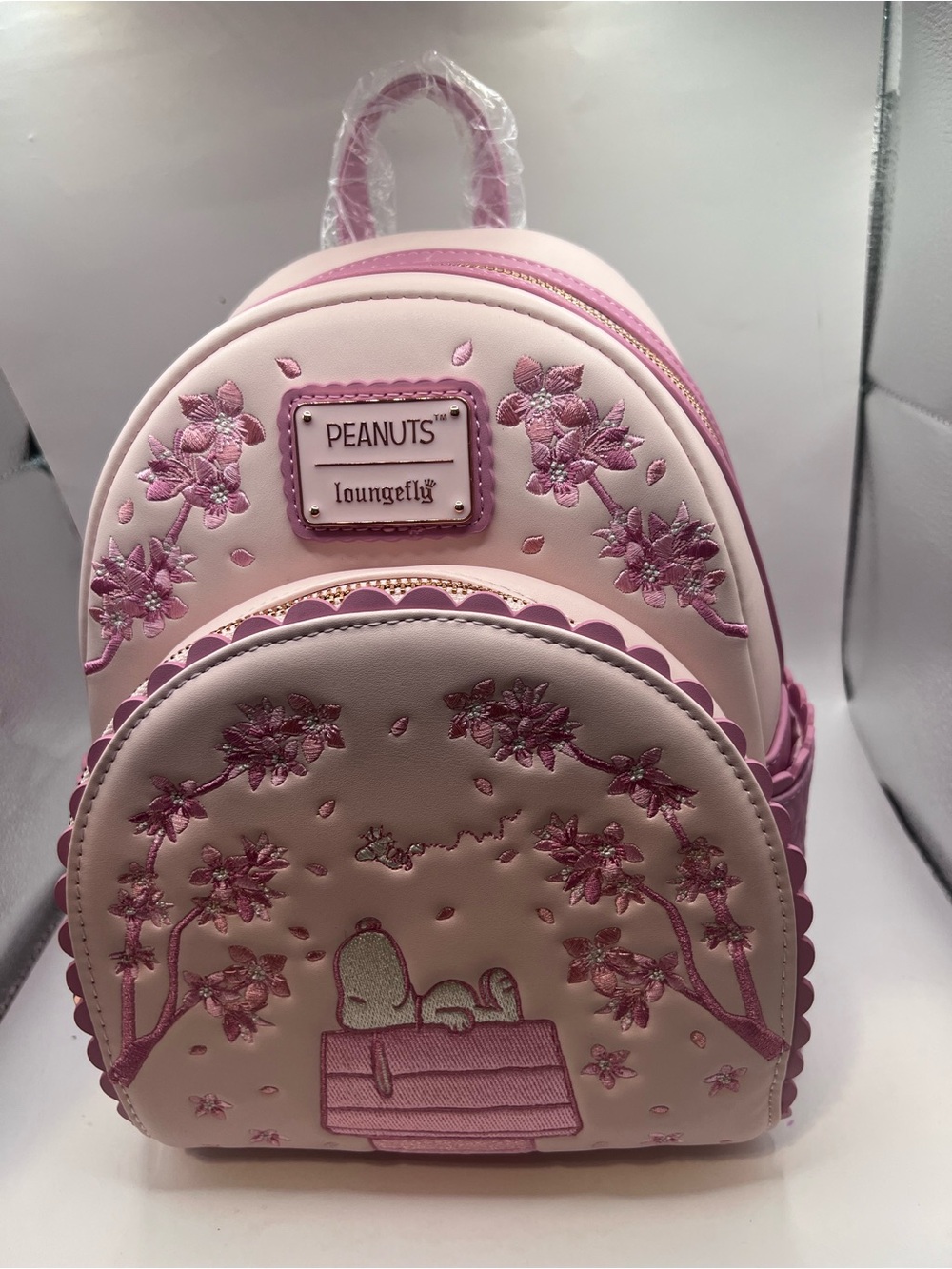 Loungefly Pink Floral Peanuts Snoopy Mini Backpack